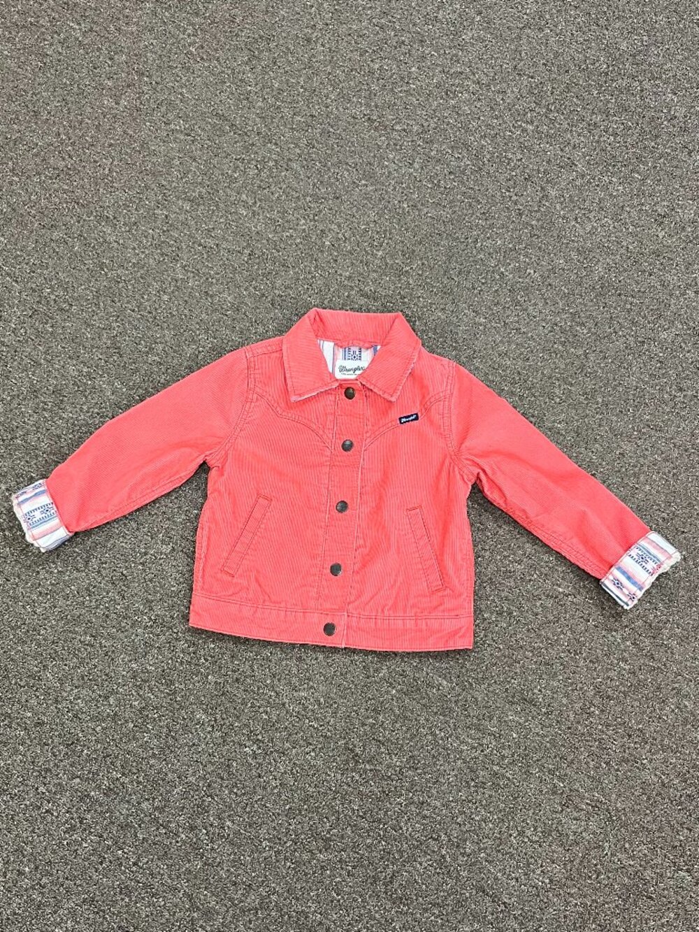 Wrangler Girls' Western Corduroy Jacket - Coral